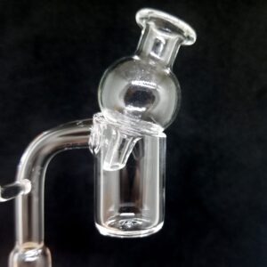 20mm Diameter Quartz Banger and Quartz Bubble Carb Cap - 14mm Male