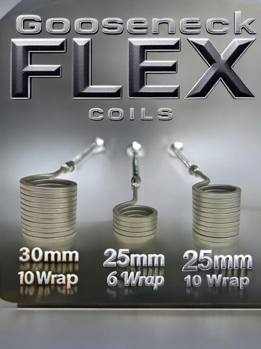 30mm 25mm Gooseneck eNail Flex Coils Deep Dish & Regular