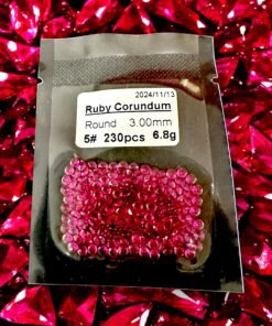 Ball Vape Cut Ruby Glass Pearls - Rubies Replacement