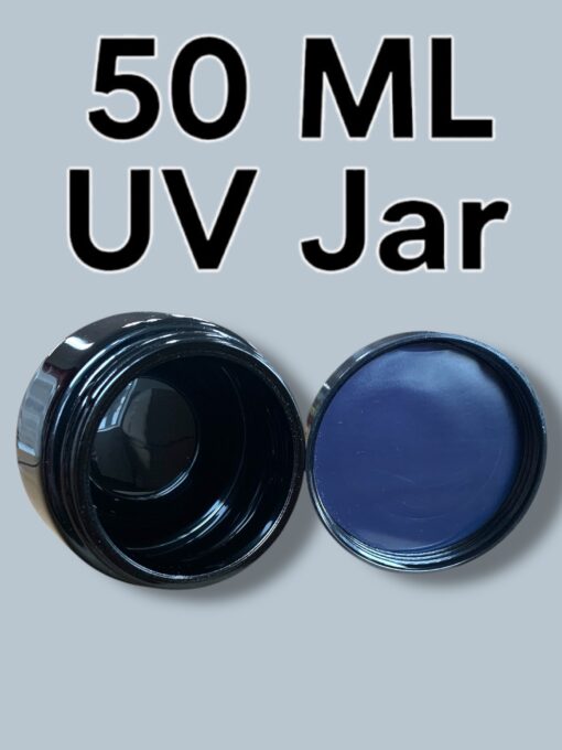 New Style 50ml Ultraviolet (UV) Glass Jar Air-Tight Container (Not Childproof)