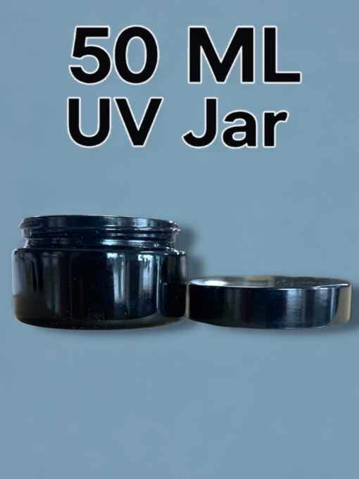 New Style 50ml Ultraviolet (UV) Glass Jar Air-Tight Container (Not Childproof) - Image 2