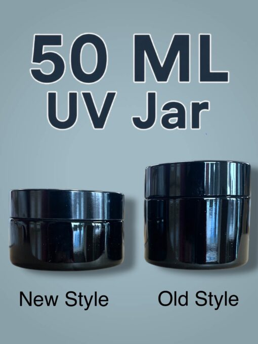 New Style 50ml Ultraviolet (UV) Glass Jar Air-Tight Container (Not Childproof) - Image 4