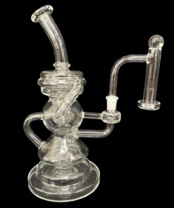 Compact 10mm Recycler Glass Rig Kit — Includes Terp Slurper & Flex Coil Option