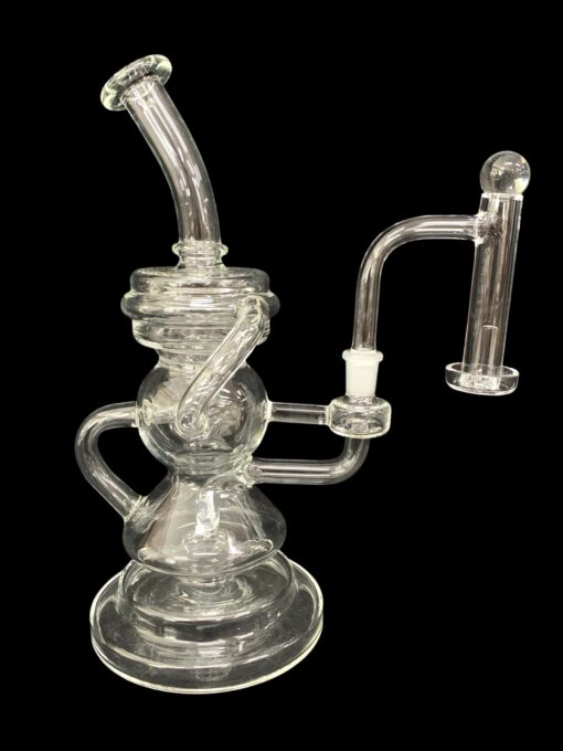 Compact 10mm Recycler Glass Rig Kit — Includes Terp Slurper & Flex Coil Option