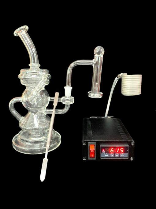 Compact 10mm Recycler Glass Rig Kit — Includes Terp Slurper & Flex Coil Option - Image 5