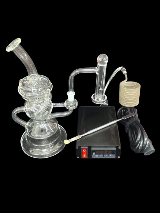 Compact 10mm Recycler Glass Rig Kit — Includes Terp Slurper & Flex Coil Option - Image 4