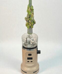 Alternative view of Hand-Blown Green Hemp Leaf 14mm Female Extender for Nice Dreamz Fogger | Mr. Gray Glass