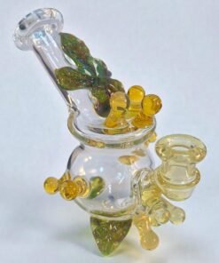 Emerald hemp leaf mini rig main view