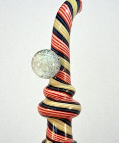 Alternative view of Hand-Blown Dichroic Marble 14mm Female Extender for Nice Dreamz Fogger | Mr. Gray Glass x Marty Preston