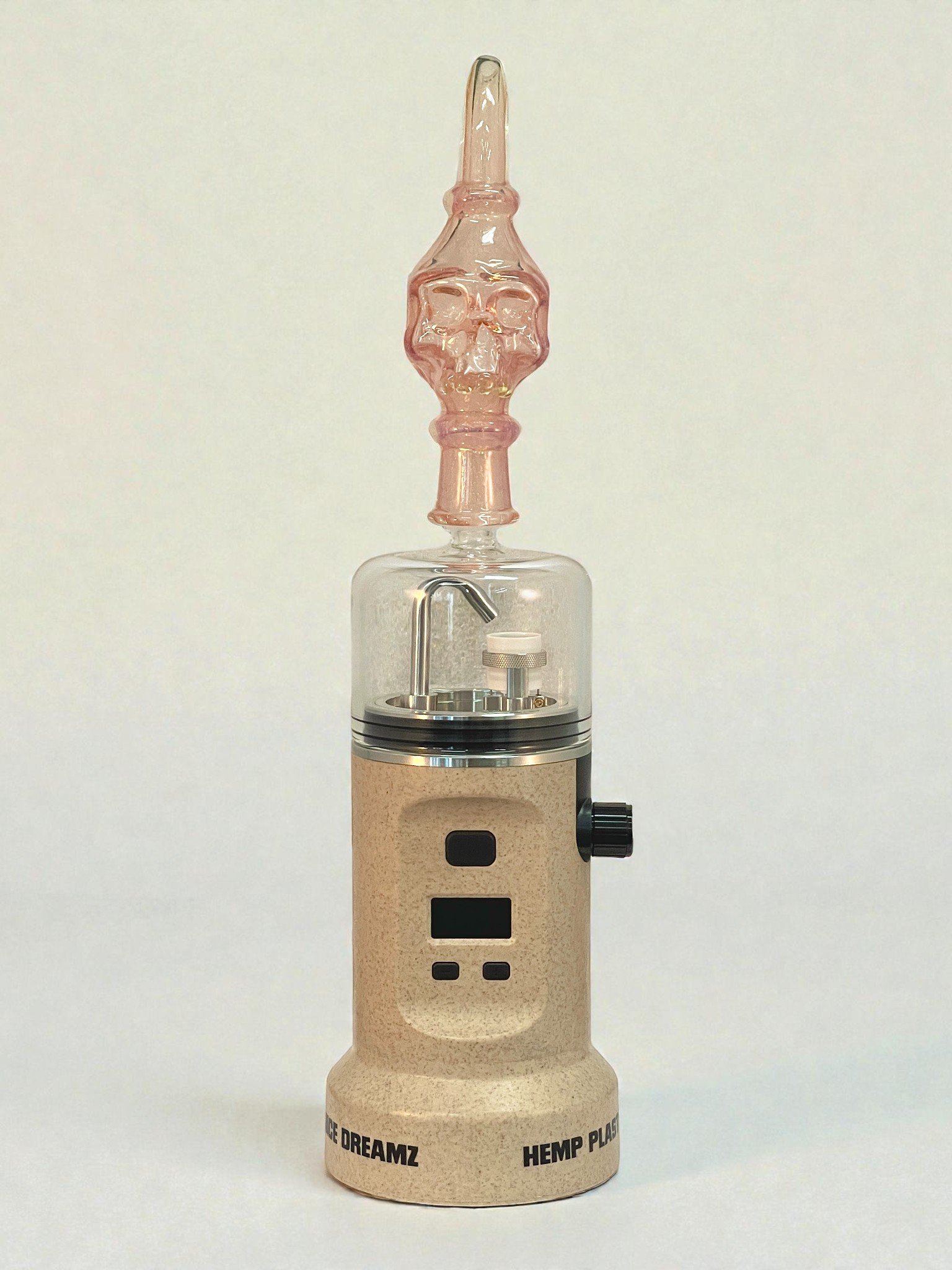 Marty Preston Rose Skull Glass