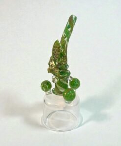 Hemp leaf glass top side view