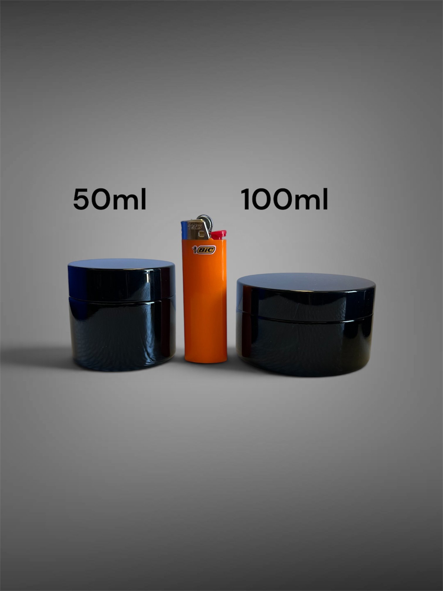 50ml & 100ml UV Glass Jars – Airtight PTFE Lid (New Style)