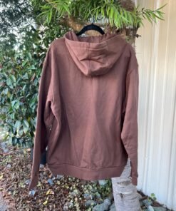 Hemp Zip Up Hoodie back on hanger