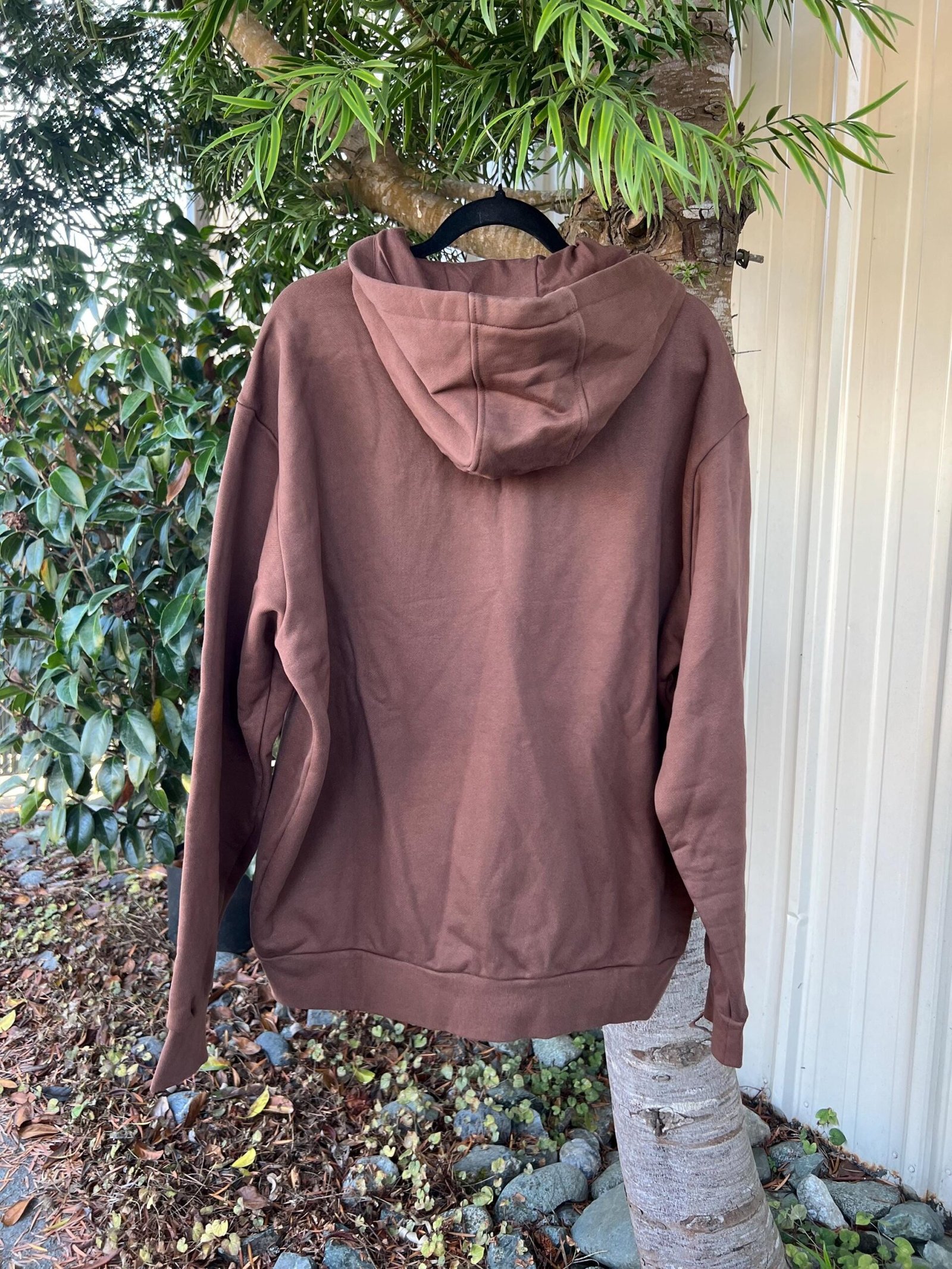 Hemp Zip Up Hoodie back on hanger