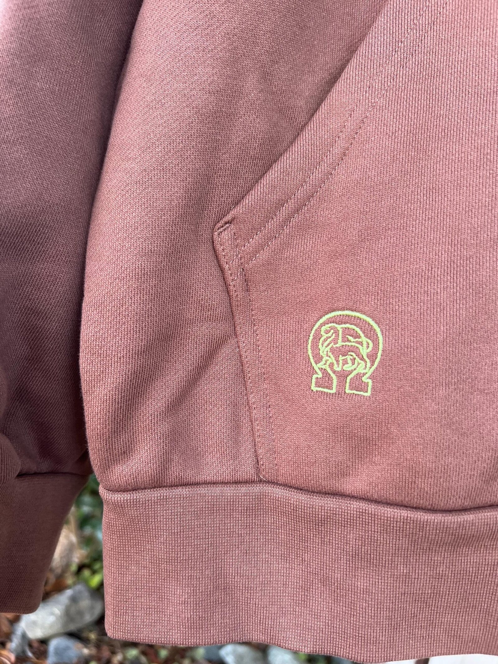 Hemp Zip Up Hoodie embroidered Divine Tribe logo