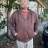 Divine Tribe Hemp Zip Up Hoodie worn front