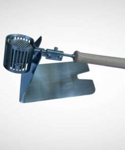 Ruby Twist Pro heater with wooden handle resting on its coil heat stand